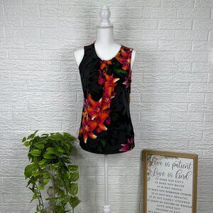 Women's M Worthington tank top blouse floral sleeveless